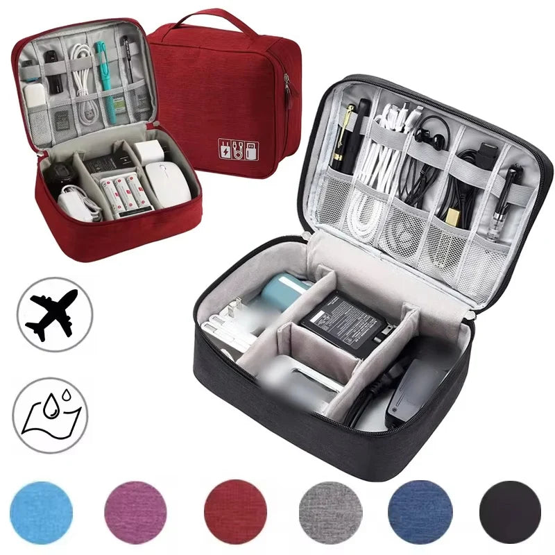 Travel Cable Storage Bag Multifunctional Digital Bag Portable WaterProof Digital Electronic Organizer USB Data Line Charger Plug